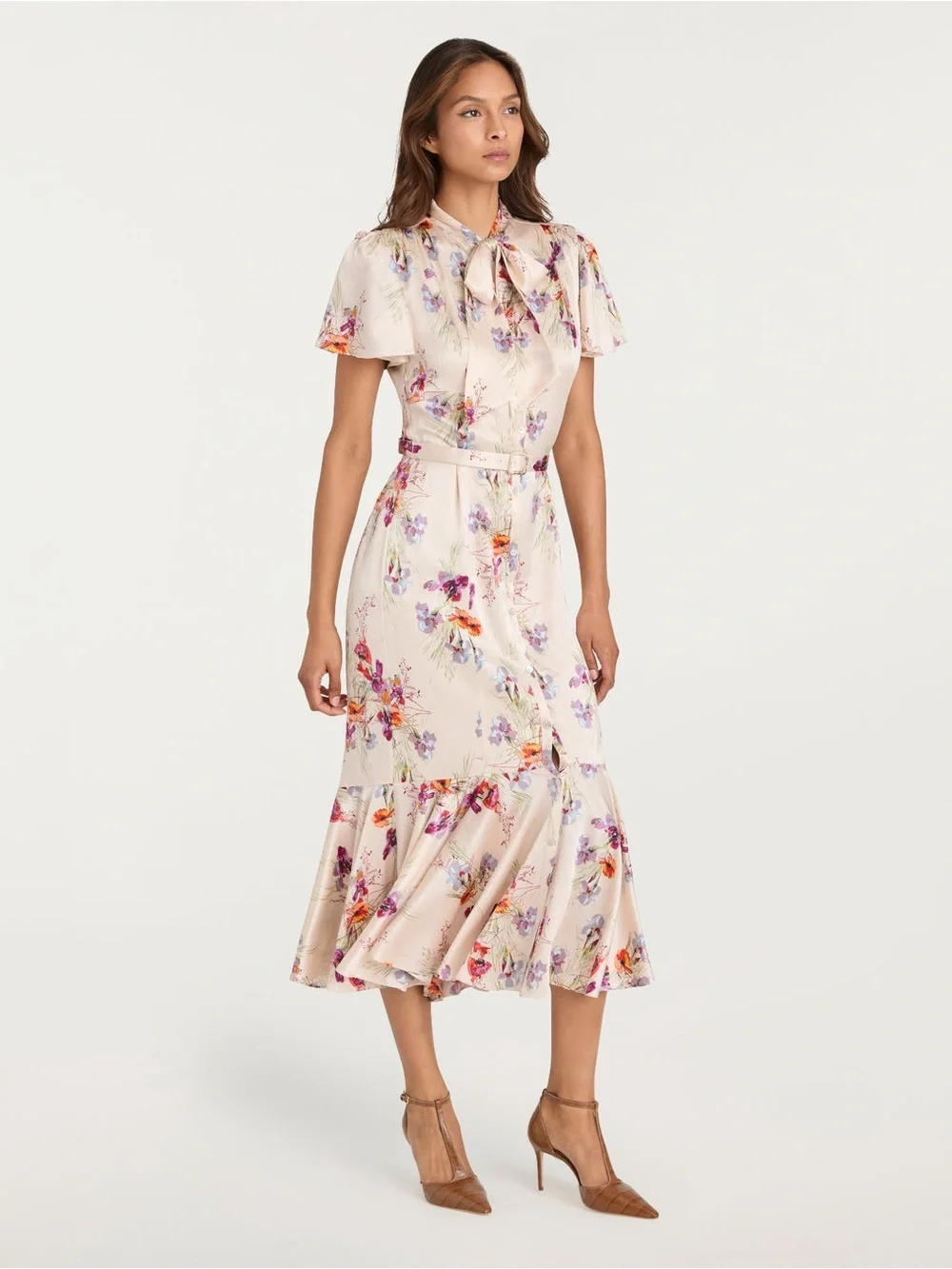 Cinq à Sept Iris Bouquet Willow Dress Oatmilk Multi Floral NWT Size 10 - Picture 2 of 9